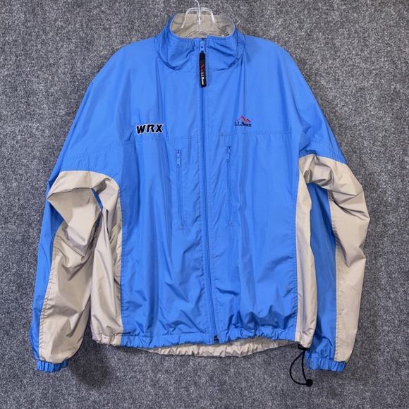 Authentic‎ L.L. Bean Zip Blue Subaru WRX  Medium Light Weight Lined Jacket Flaw! - Picture 1 of 14